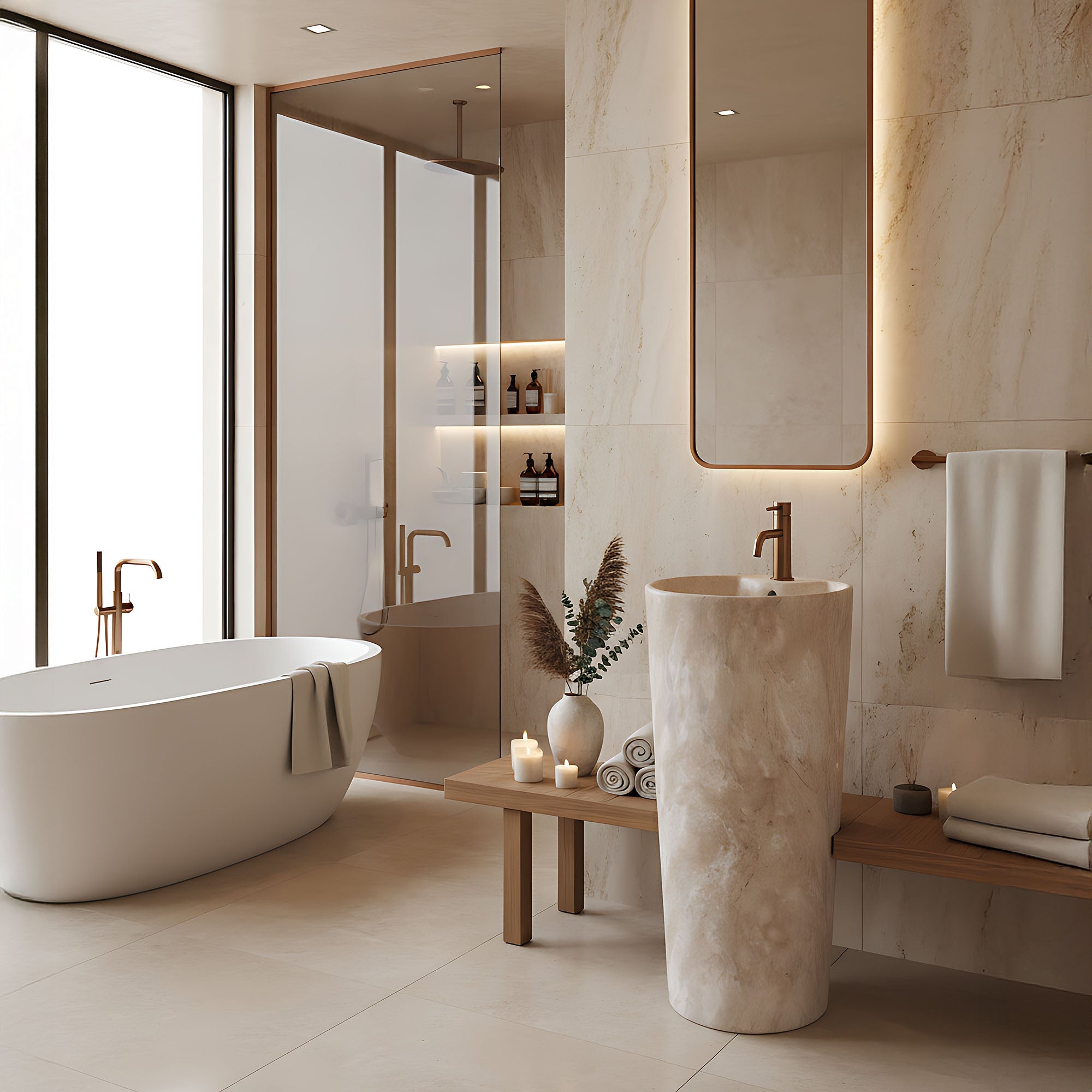 Volně stojící umyvadlo REA Blanka Savana Matt  2