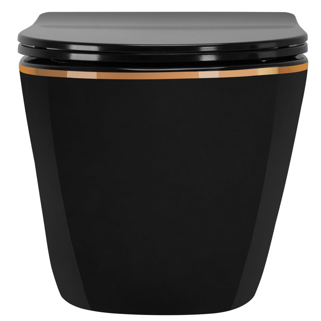 Závěsná WC mísa Rea Carlo Mini Tornado Black Gold Egde  3