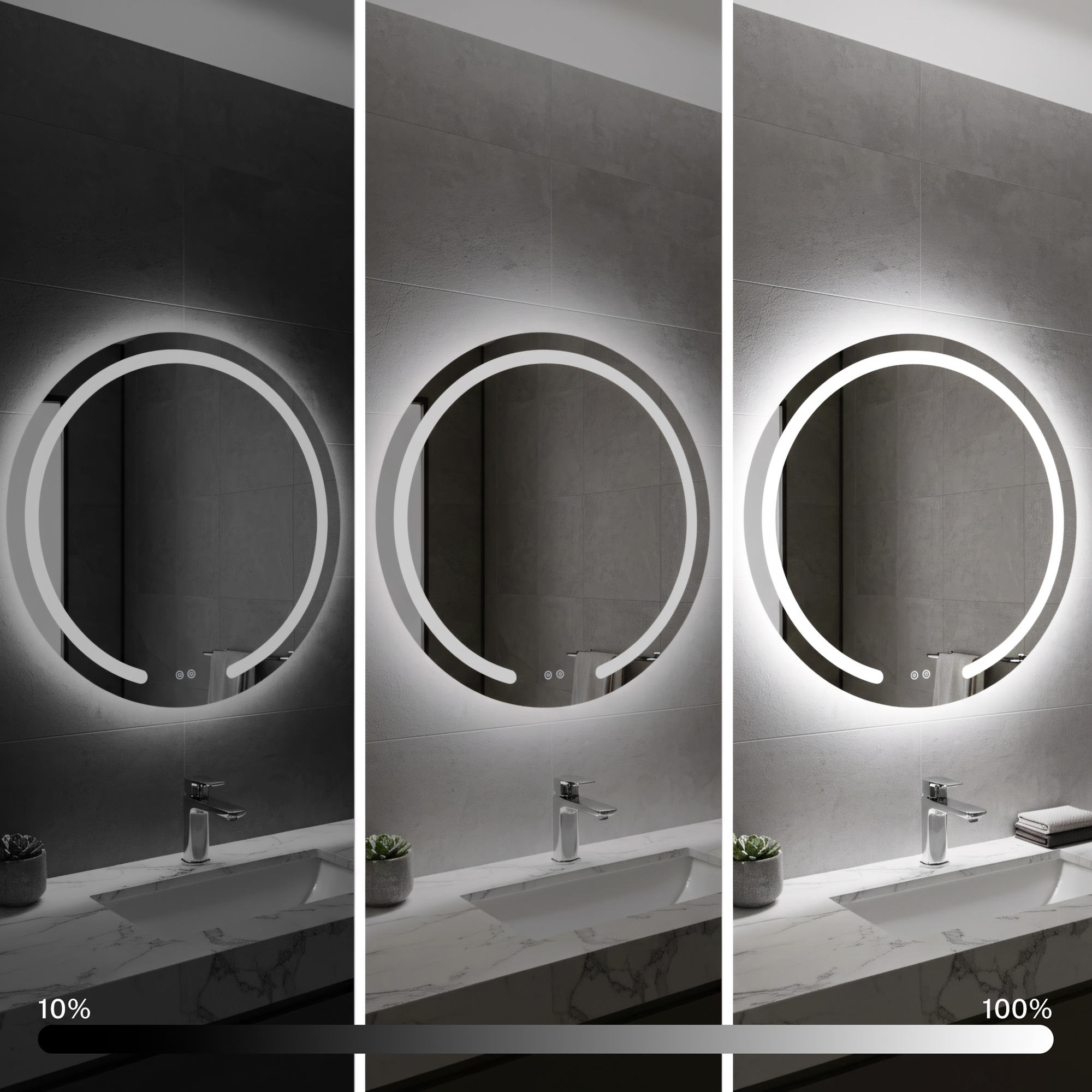 Zrcadlo LED 70cm Modern  6