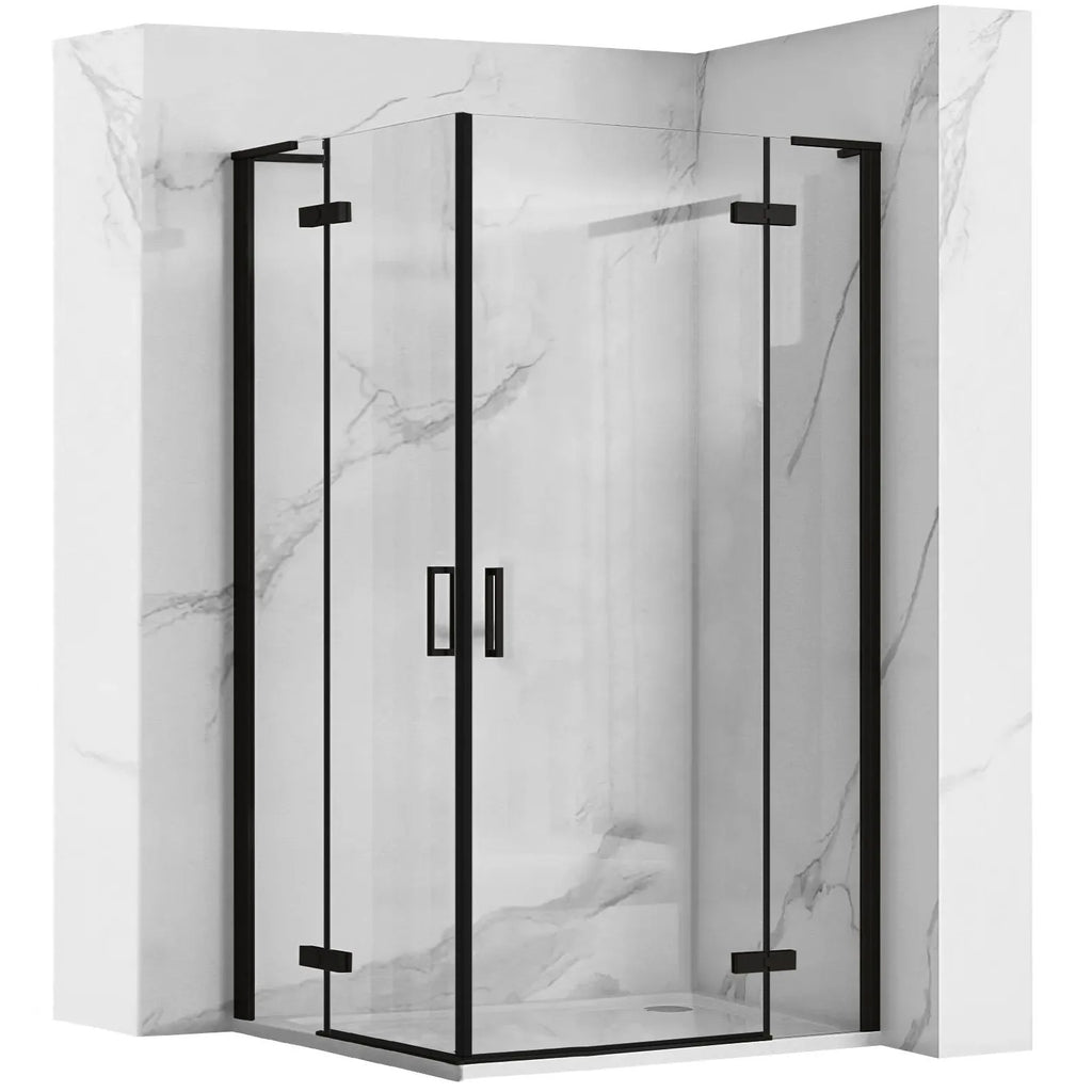 Sprchová kabina REA Hugo Double Black 80x100  1