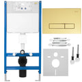Podomítkový WC systém K011A-Q + tlačítka I Brush Gold  1