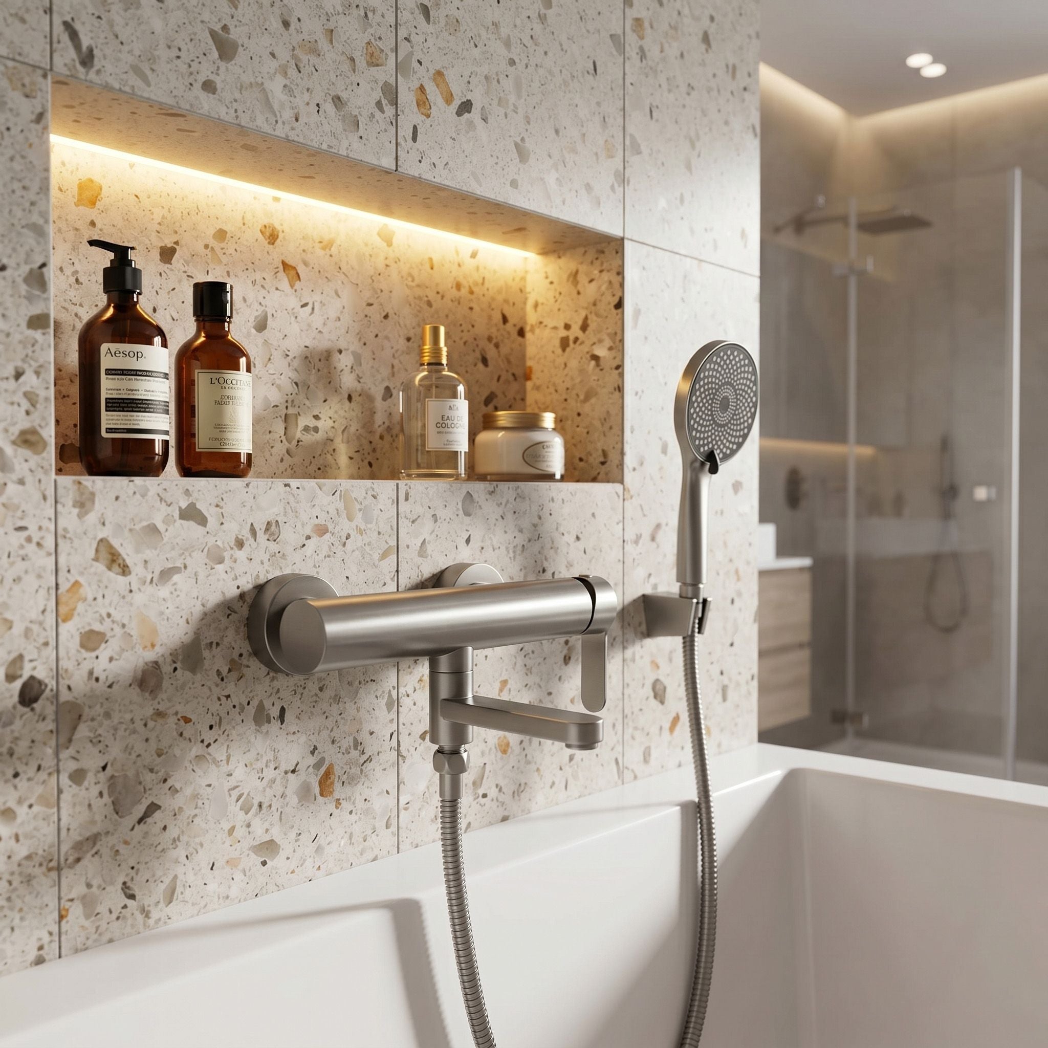 Vanová baterie Rea Arcos Brushed Nickel  2