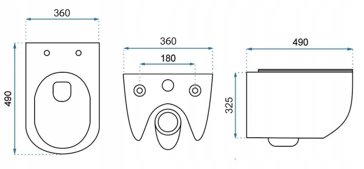 Závěsná WC mísa Rea Richard Tornado  7