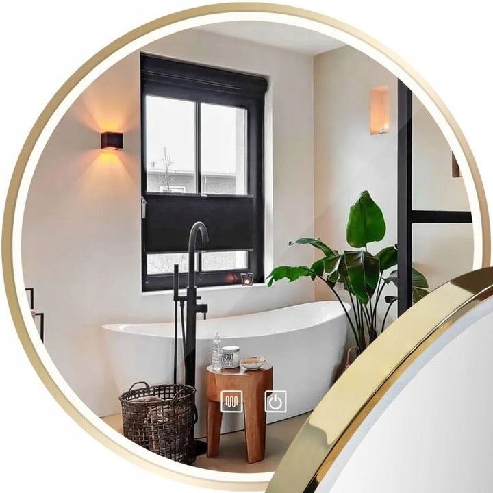 Zrcadlo LED 90cm MMJ Gold  1