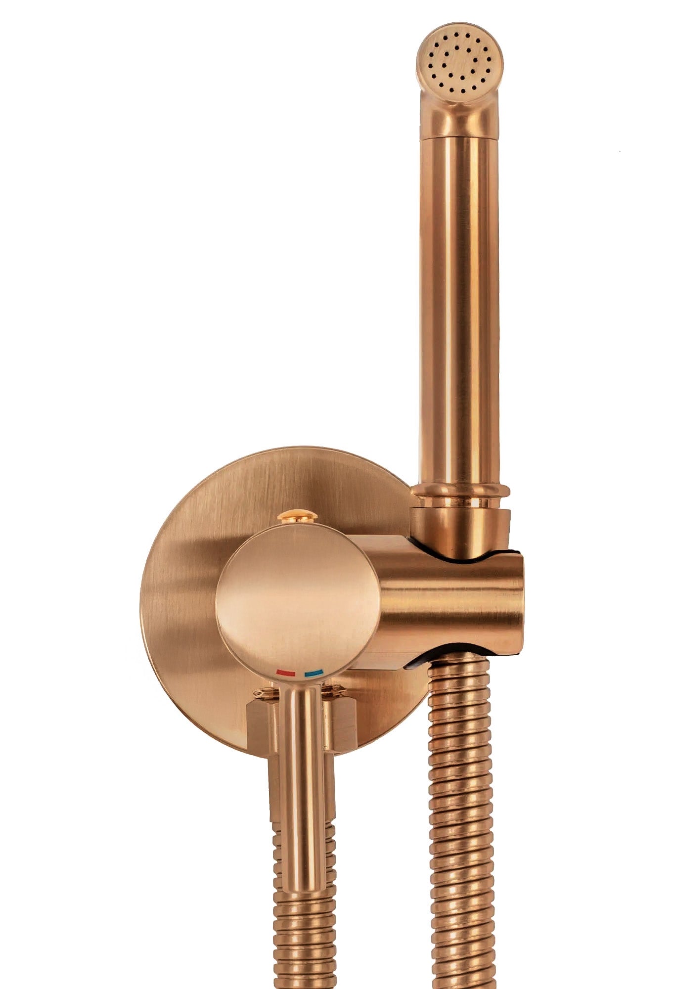 Podomítková bidetová baterie LUNGO LOOP Copper Brush  3