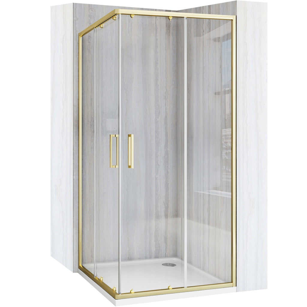 Sprchový kout REA City 80x80 Gold Brush Bez sprchové vaničky 11