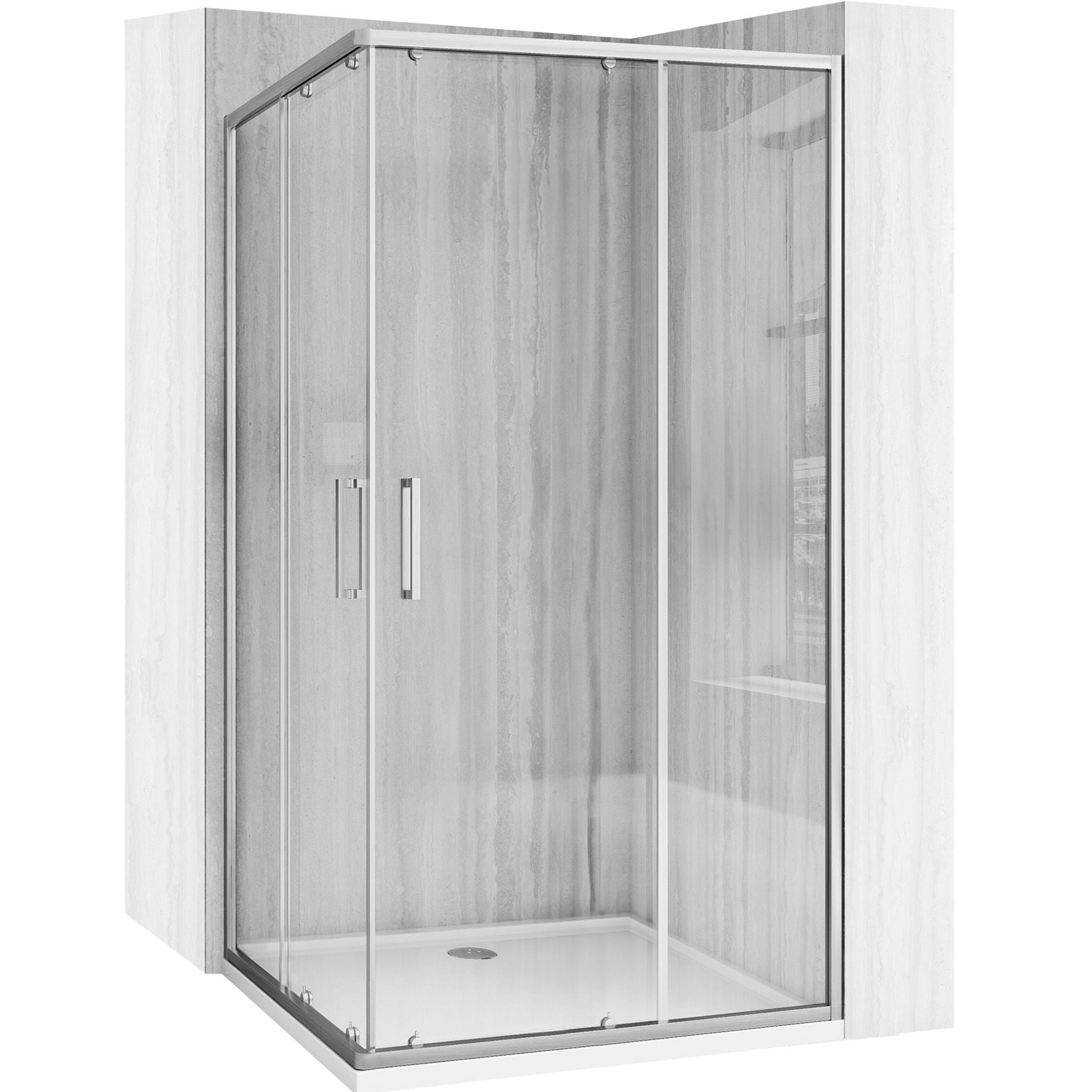Sprchový kout REA City 80x100 Nickel Brush Se sprchovou vaničkou Savoy 11