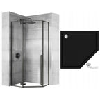 Sprchový kout REA DIAMOND 90x90 - matná černá Bez sprchové vaničky 10
