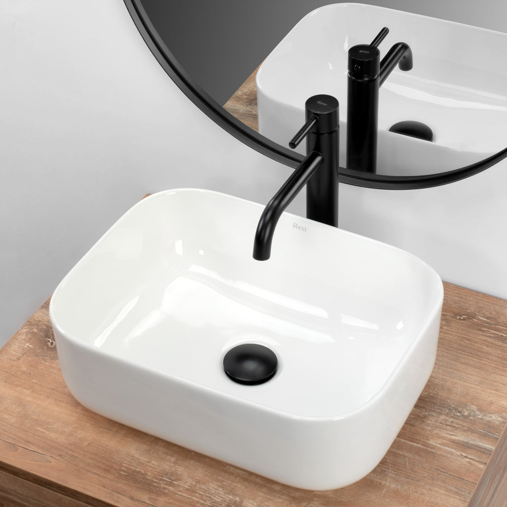 Umyvadlo na desku Rea Demi Mini White  4