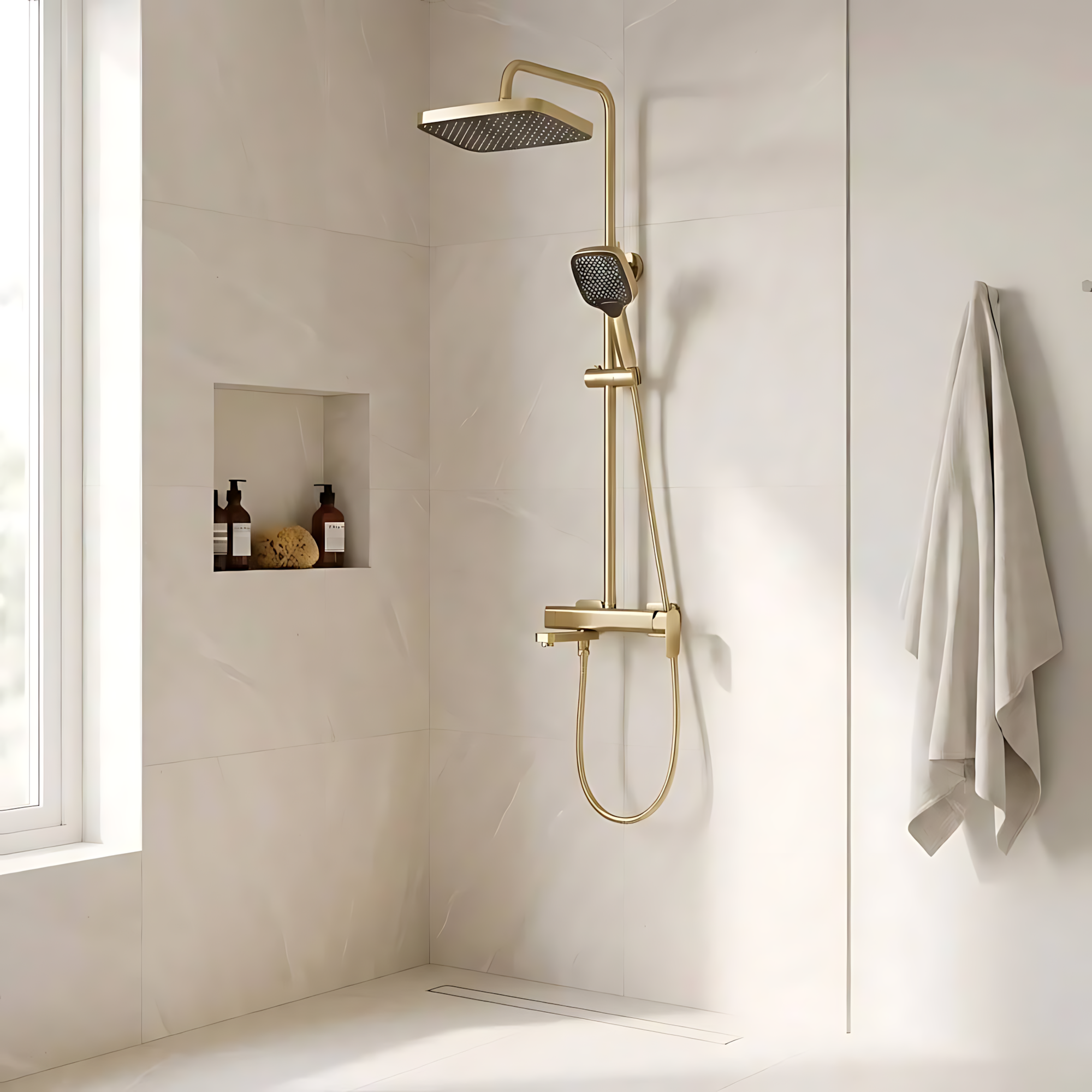 Sprchový set Rea Arlo Brush Gold  7