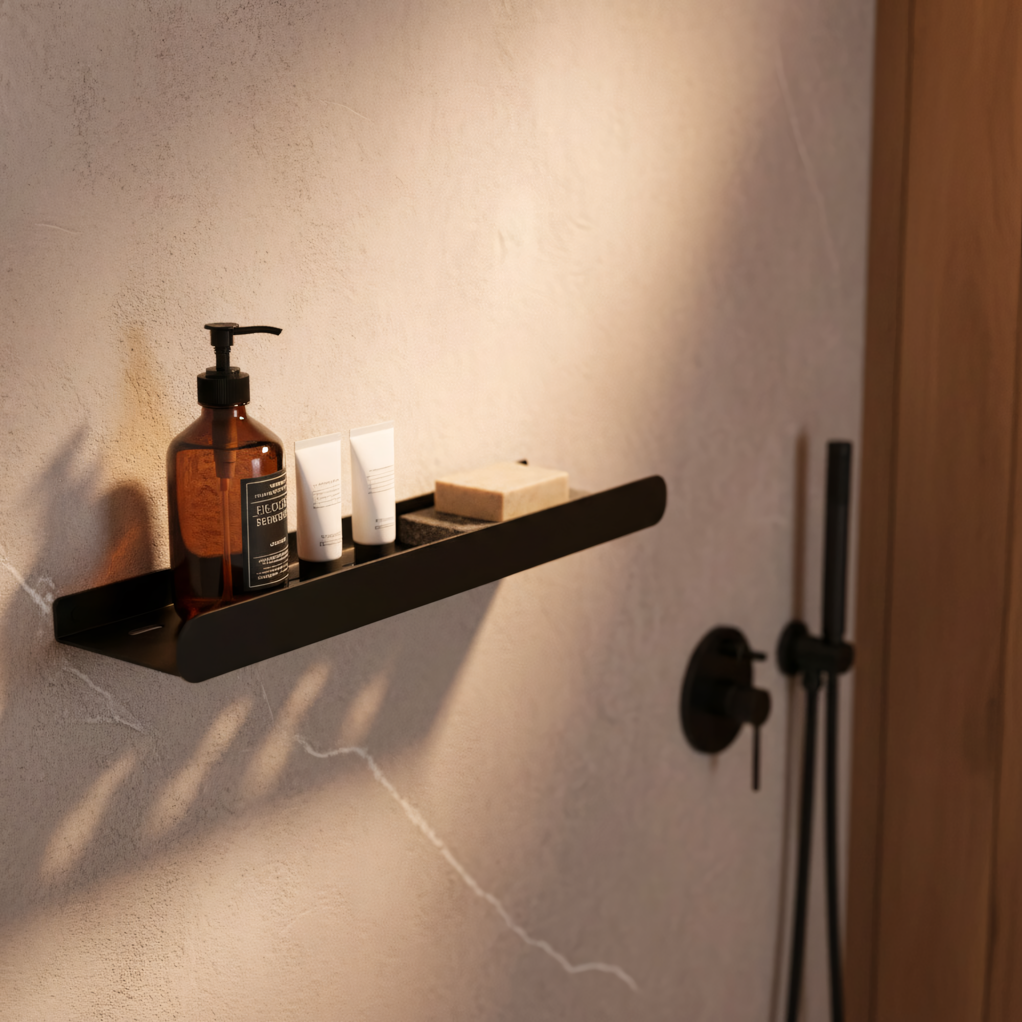 Police do koupelny SF03 45cm black matt  5