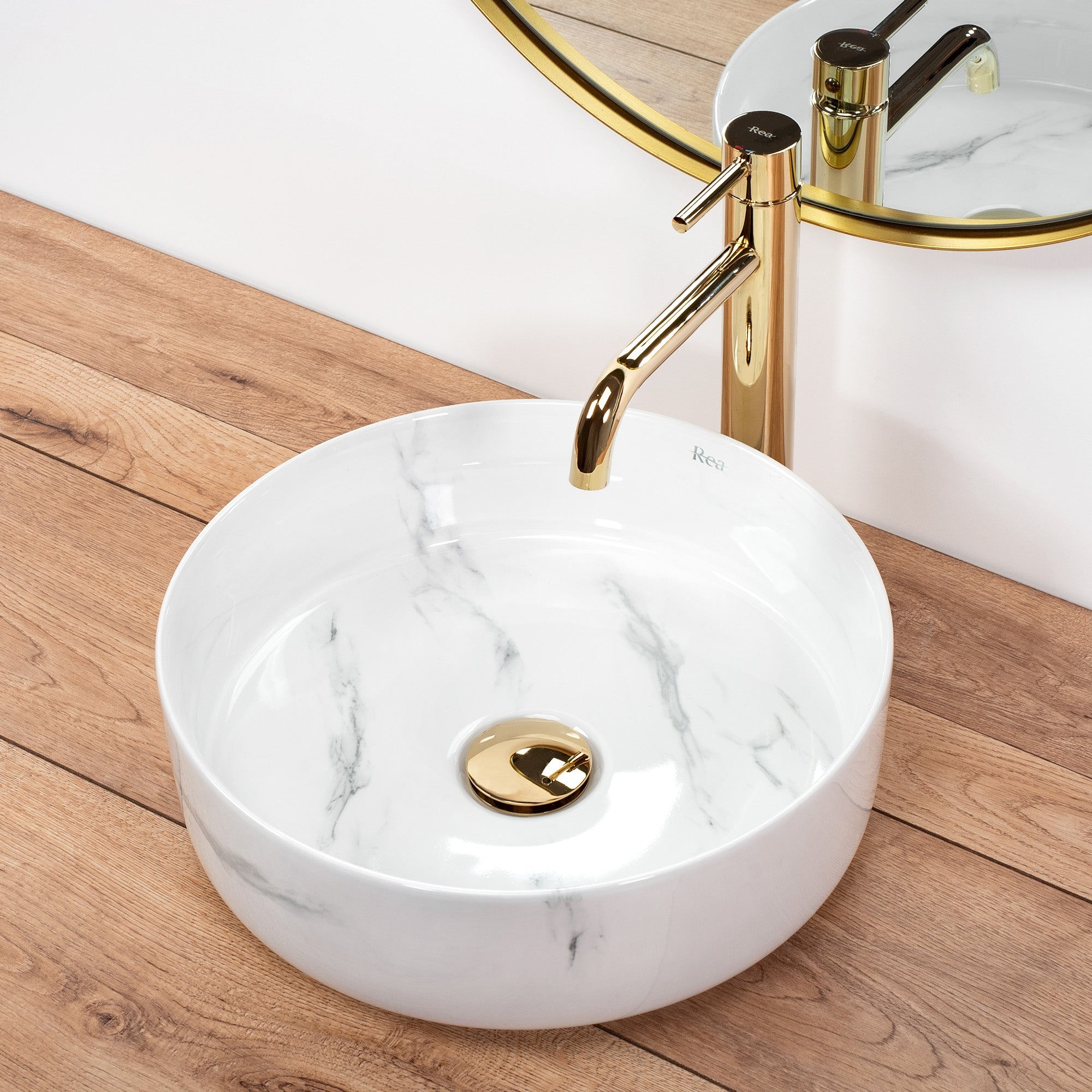 Umyvadlo na desku REA SAMI Nature Marble  4