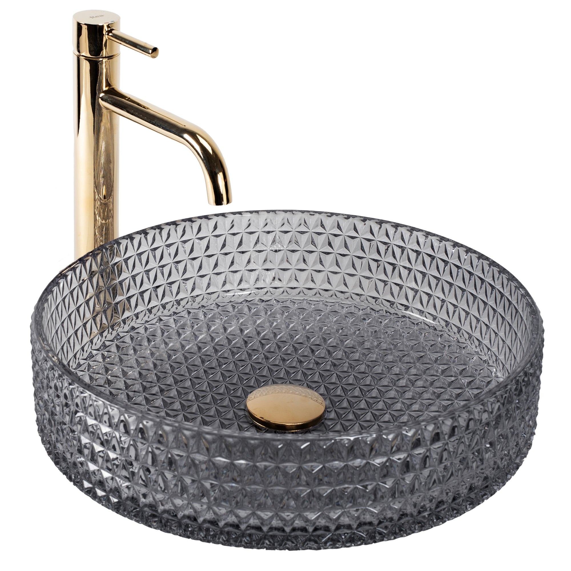 Umyvadlo na desku Rea Cristal Grey 39  1