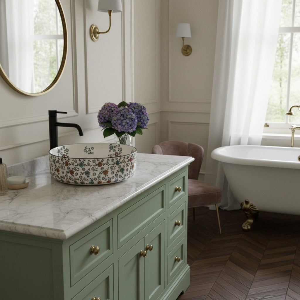 Umyvadlo na desku Rea Stefania Fiori  5