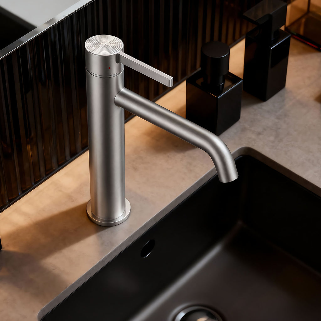 Umyvadlová baterie REA Foster Brush Nickel High  14