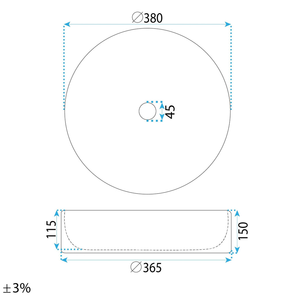 Umyvadlo na desku DUO  9