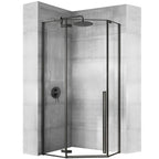 Sprchový kout DIAMOND 80x80 - černá matná Bez sprchové vaničky 1