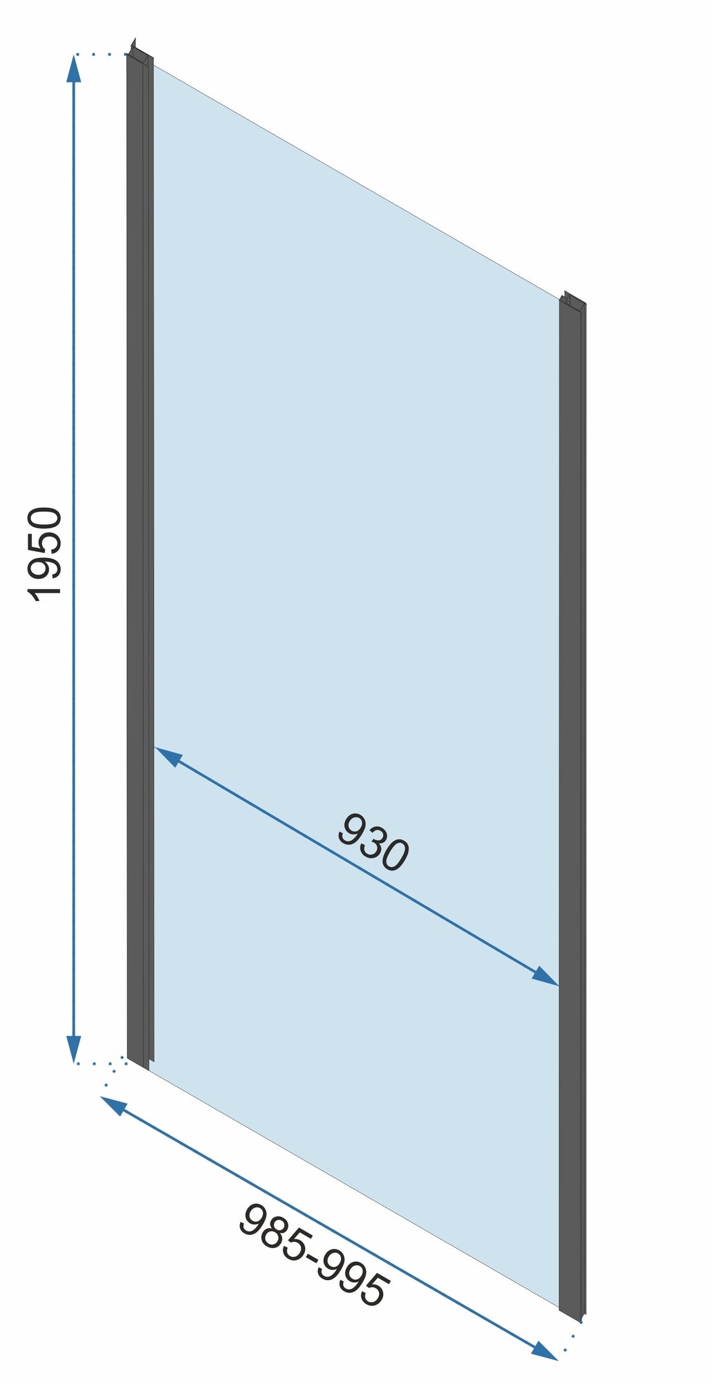 Sprchový kout REA Rapid Slide Dveře: 160 x Sprchová zástěna: 100 15
