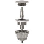 Univerzální umyvadlová výpusť REA Click-clack - broušený nikl INOX  2