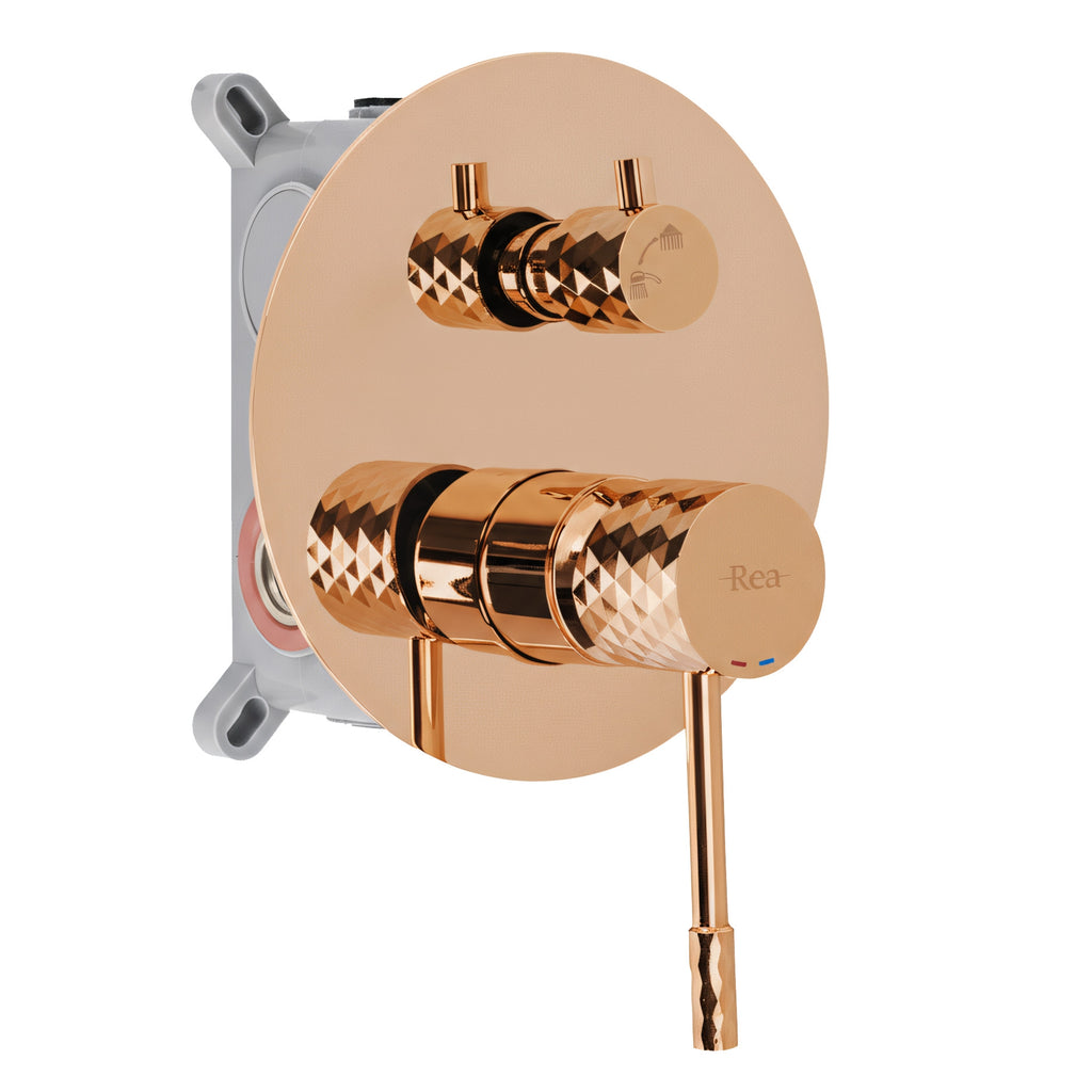 Podomítková sprchová sada Rea Lungo Diamond Copper + BOX  3
