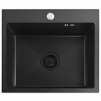Ocelový dřez Leo 50 Black bez kuchyňské baterie 2