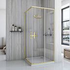 Sprchový kout REA City 80x100 Brush Gold Bez sprchové vaničky 2