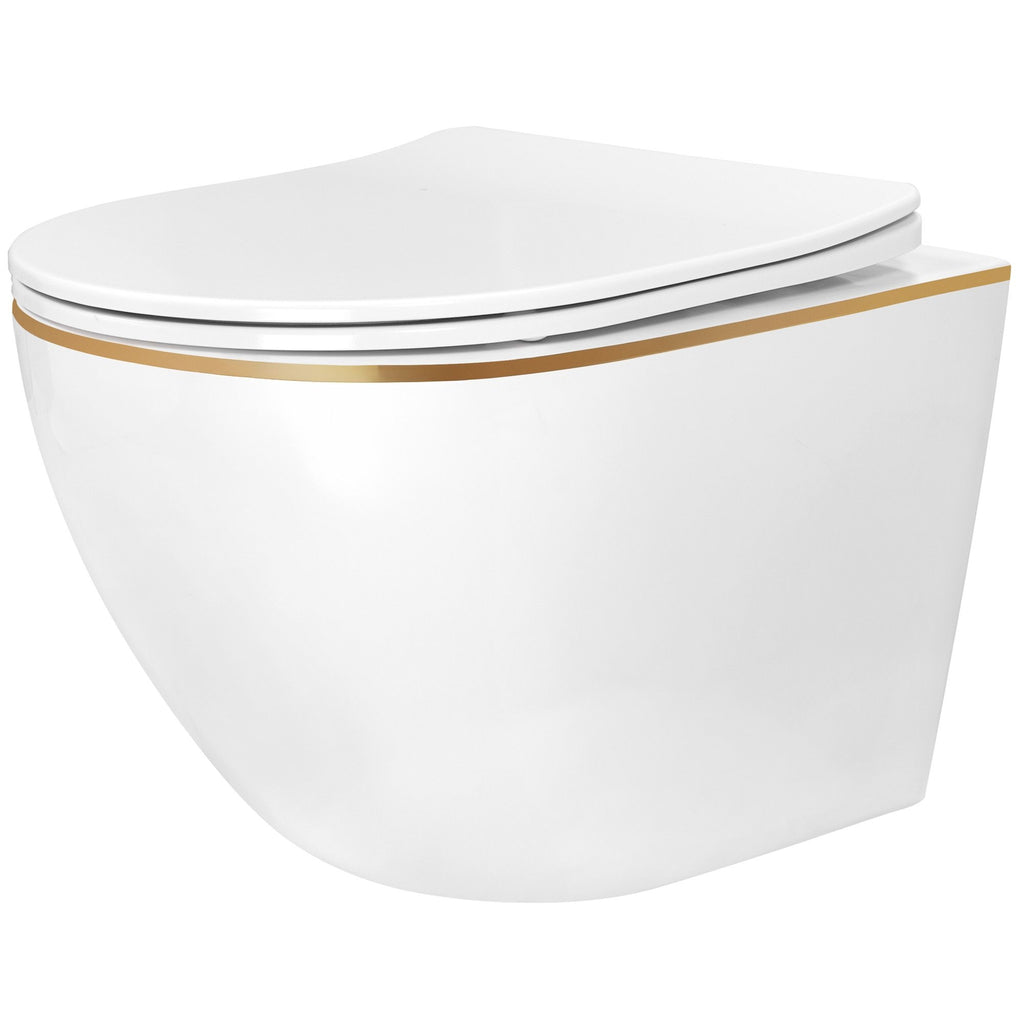 Závěsná WC mísa Rea Carlo Mini Tornado NF GOLD EDGE  1