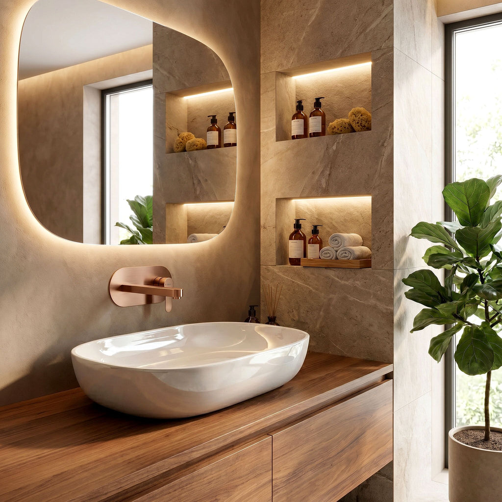 Podomítková vanová baterie REA Arcos Brush Copper  5