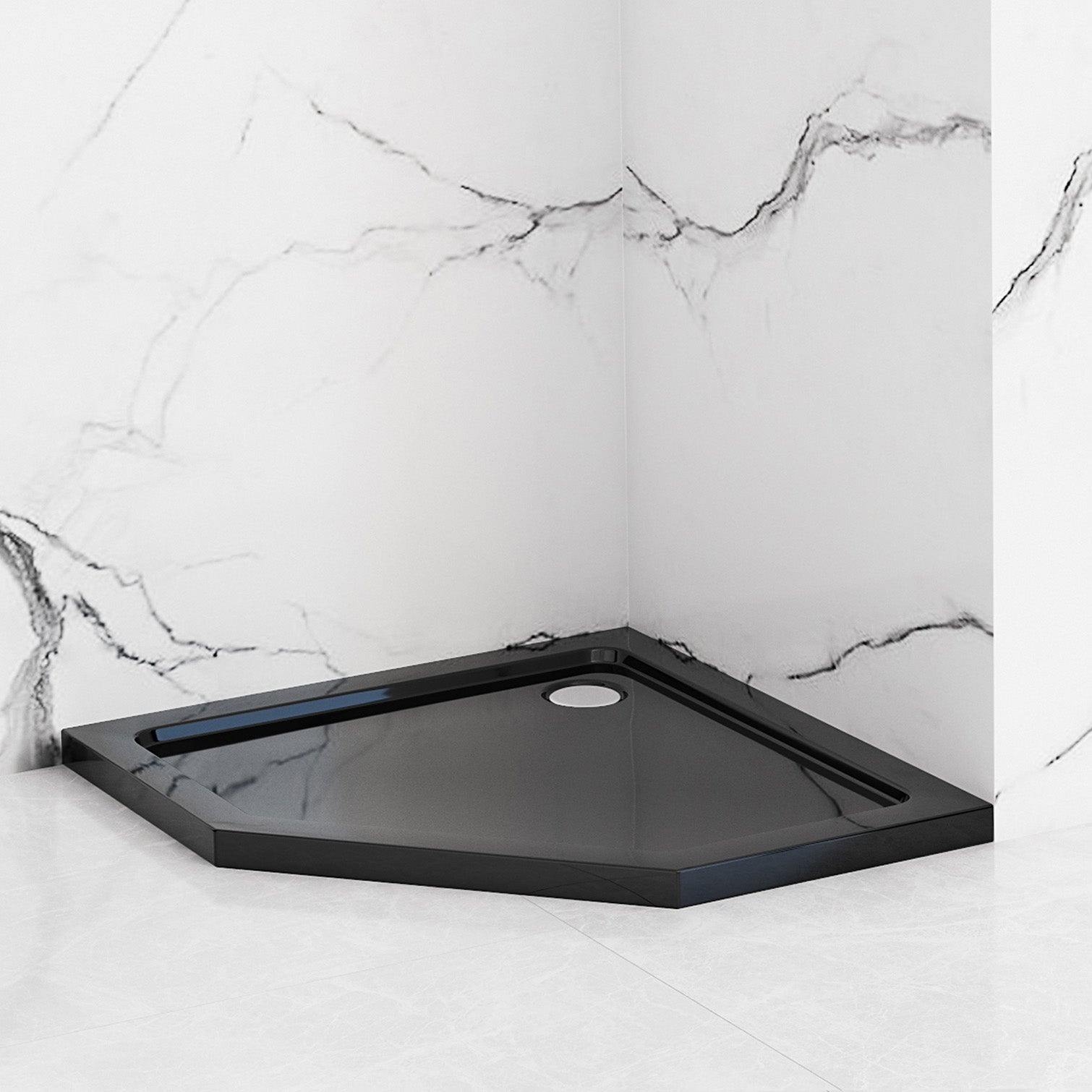 Sprchová vanička Rea Diamond 90x90 - černá  2