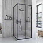 Sprchový kout REA City 80x80 Black Se sprchovou vaničkou Savoy black 1