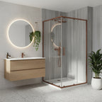 Sprchový kout REA City 80x100 Brush Copper Se sprchovou vaničkou Savoy black 5