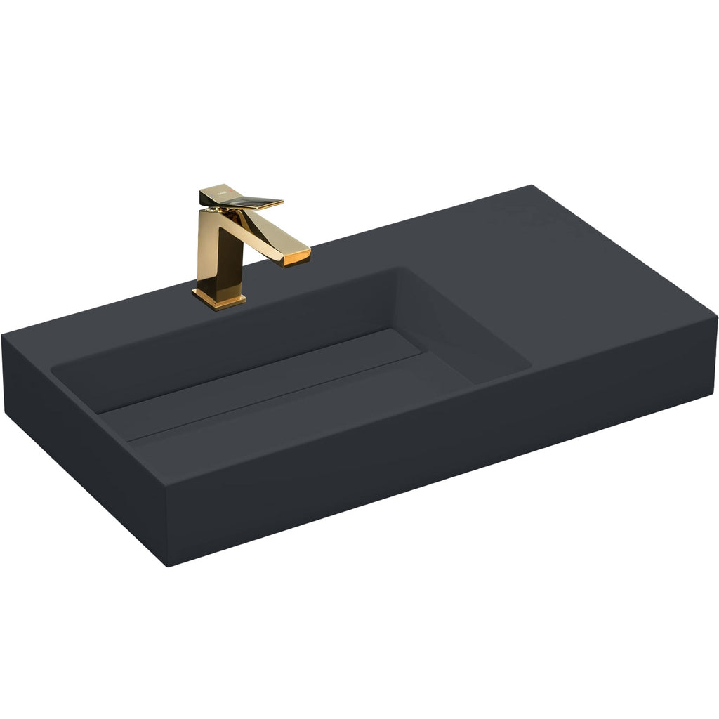 Umyvadlo REA  Archi 90 CM Grey MATT na desku - konglomerát  1