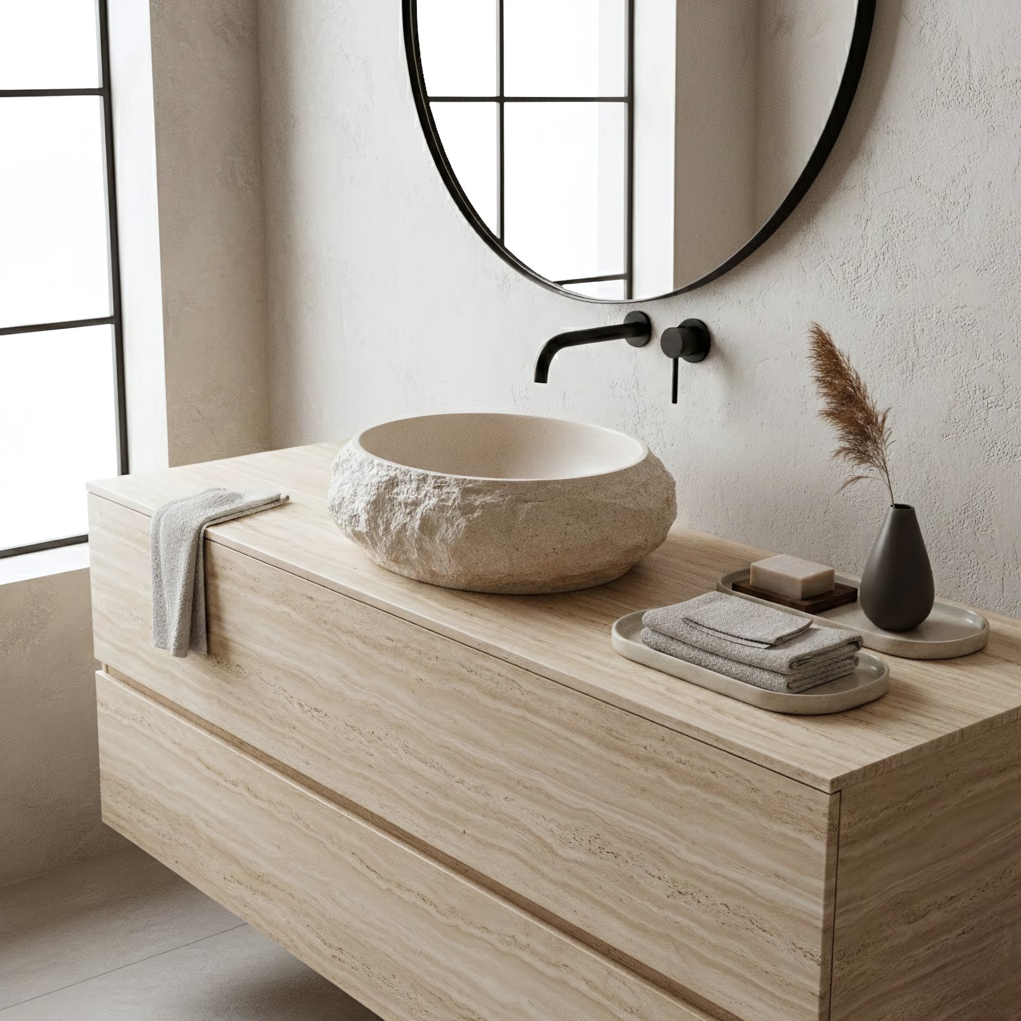 Umyvadlo na desku Mika Warm Beige  7