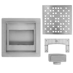 Odtokový žlab REA DOTS 150x150 Nickel Brush  5