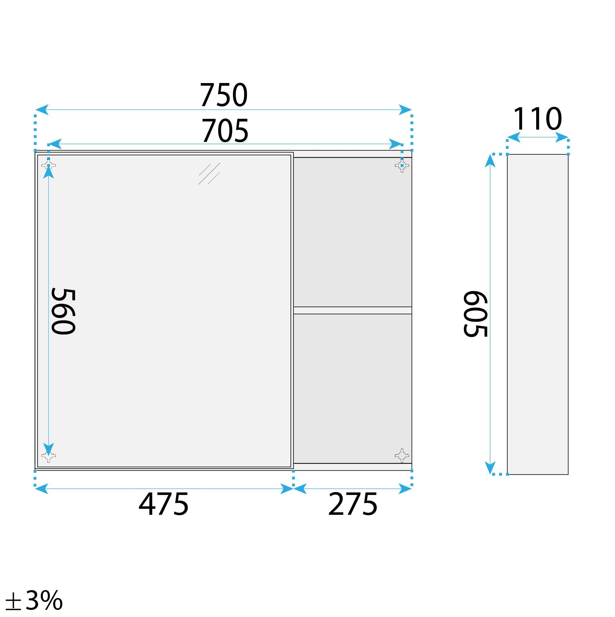 Sada koupelnového nábytku s umyvadlem Gama T25023 BXM 80CM  13