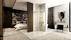 Sprchová zástěna REA AERO 90 - zlatá, Walk-In  3
