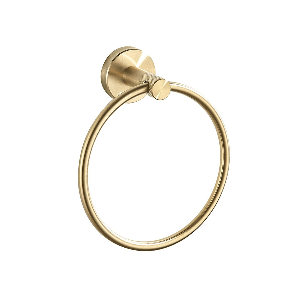 Koupelnový věšák Ring 6610 Modern Brush Gold  1