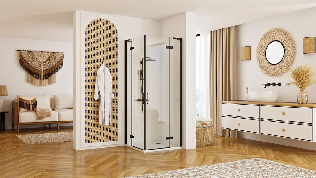Sprchová kabina REA Hugo Double Black 90x90  9