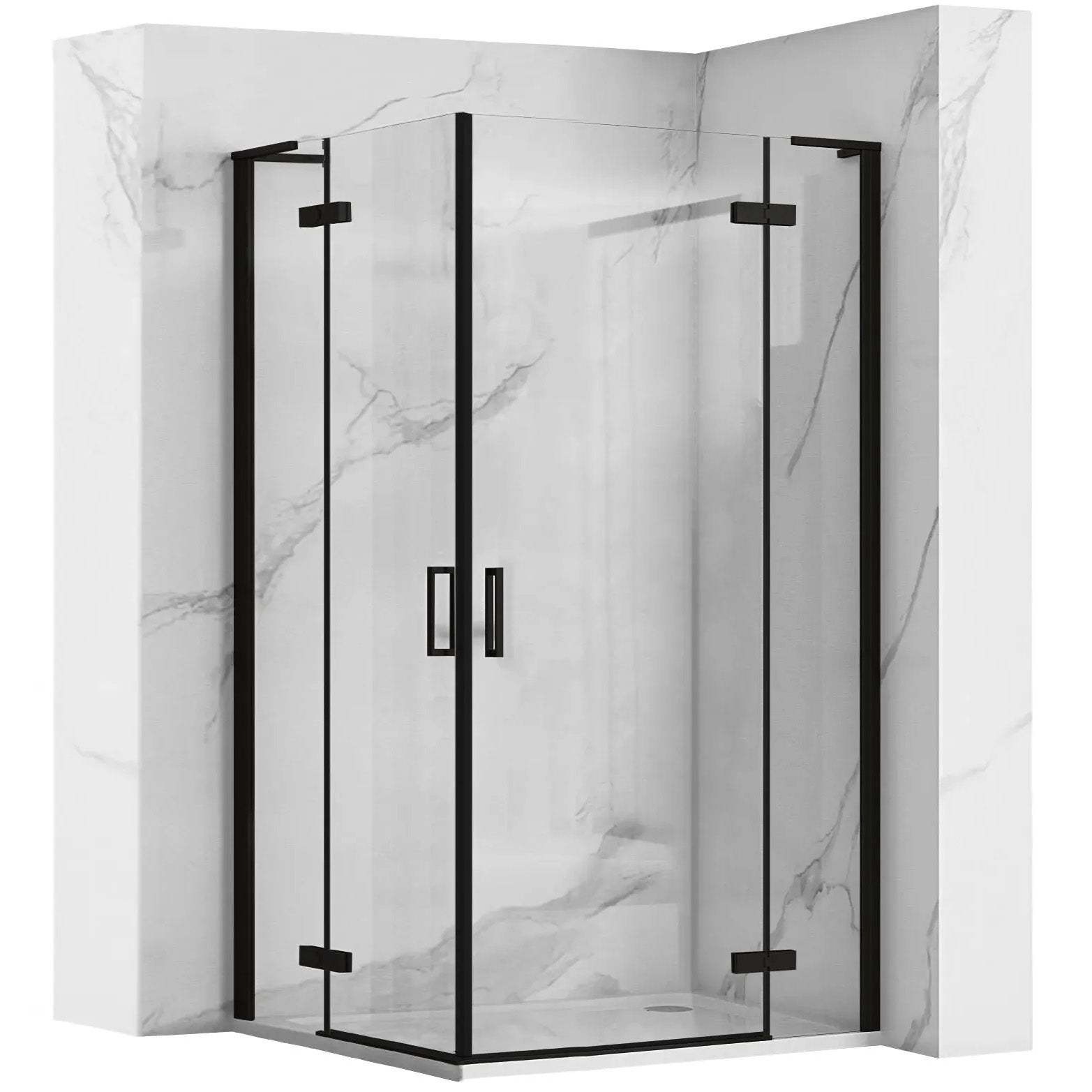 Sprchová kabina REA Hugo Double Black 100x100  1