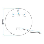 Zrcadlo LED 90cm MMJ Gold  11