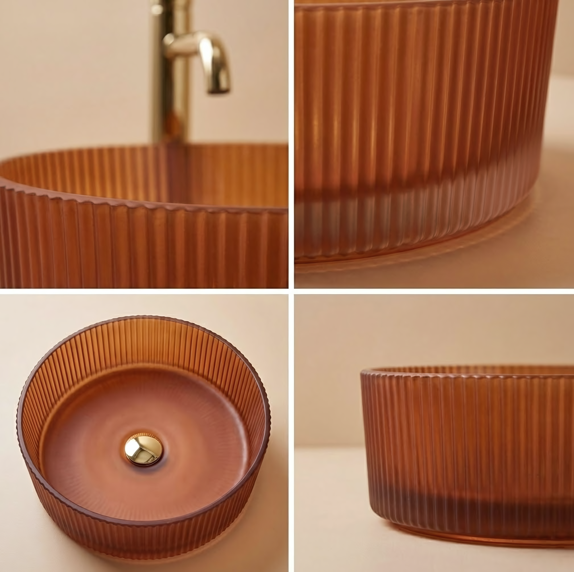 Umyvadlo na desku Rea Suri Brown  4