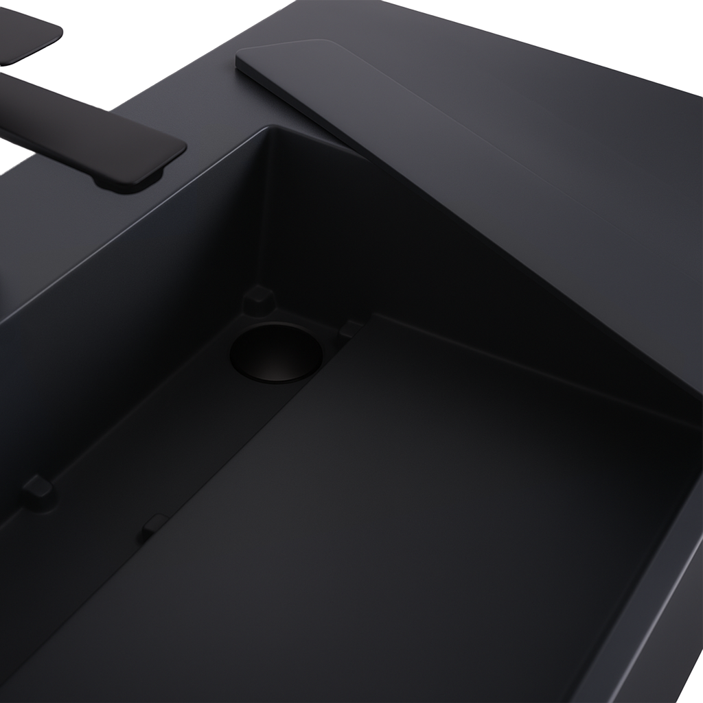 Umyvadlo REA  Archi 90 CM Grey MATT na desku - konglomerát  3