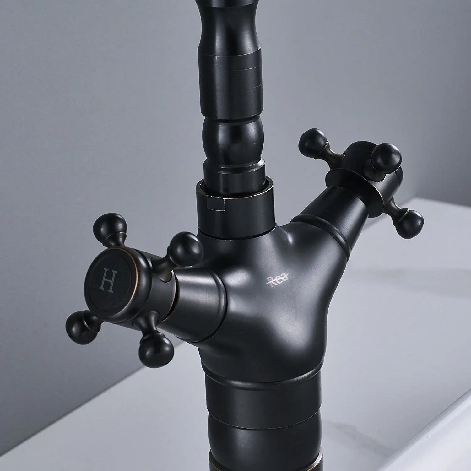 Umyvadlová Kuchyňská baterie Rea Rustico Old Black  3