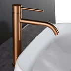 Umyvadlová baterie REA LUNGO - broušené Copper, vysoká  2