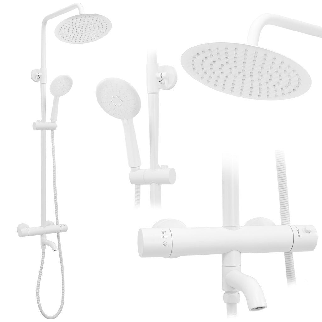 Sprchová sada s termostatem REA LUNGO White Matt  1