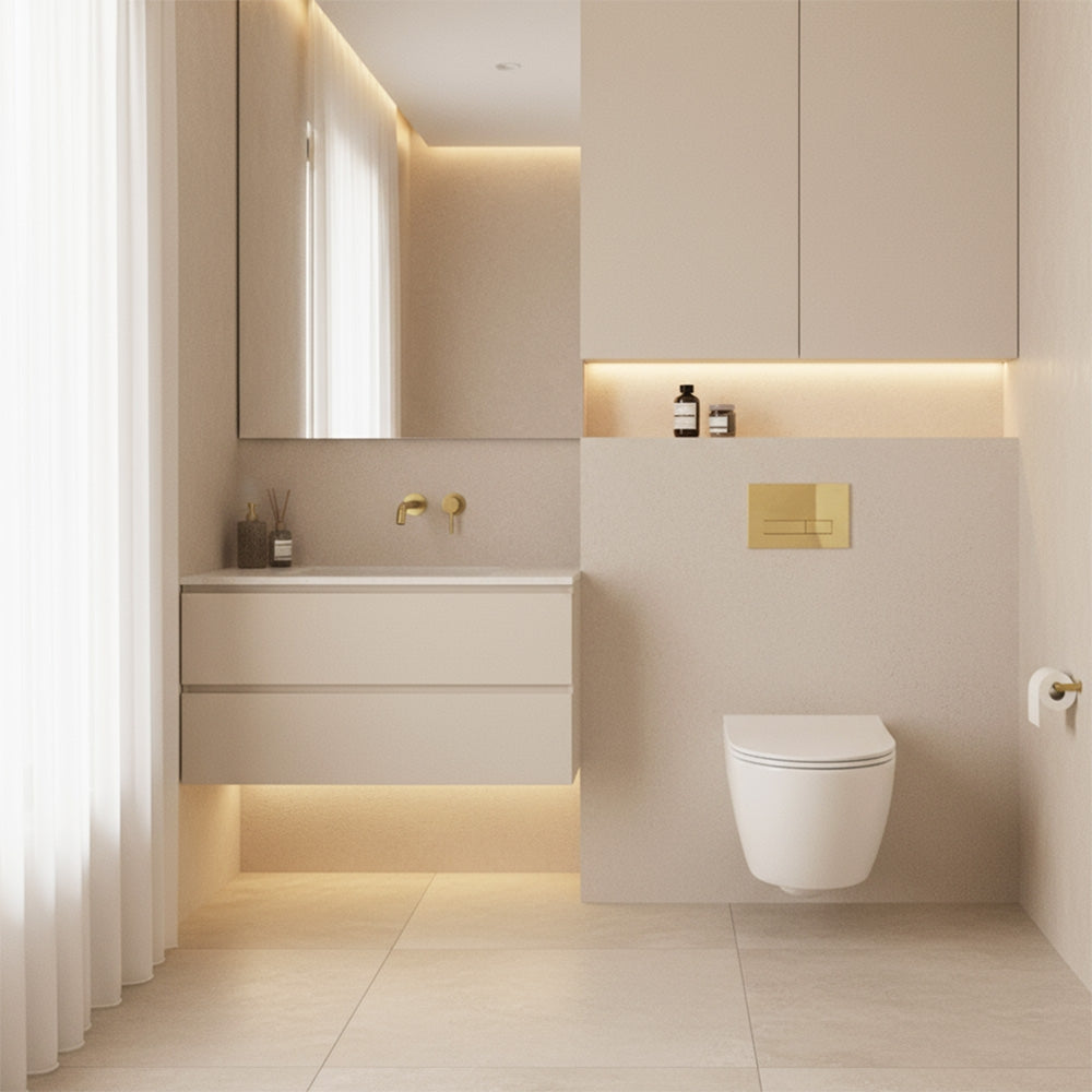 Ovládací tlačítko k podomítkovým systémům WC HD K011A-Q Gold  4