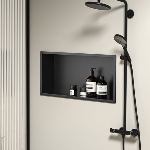 bathroom shelf 30x60 black matt  2