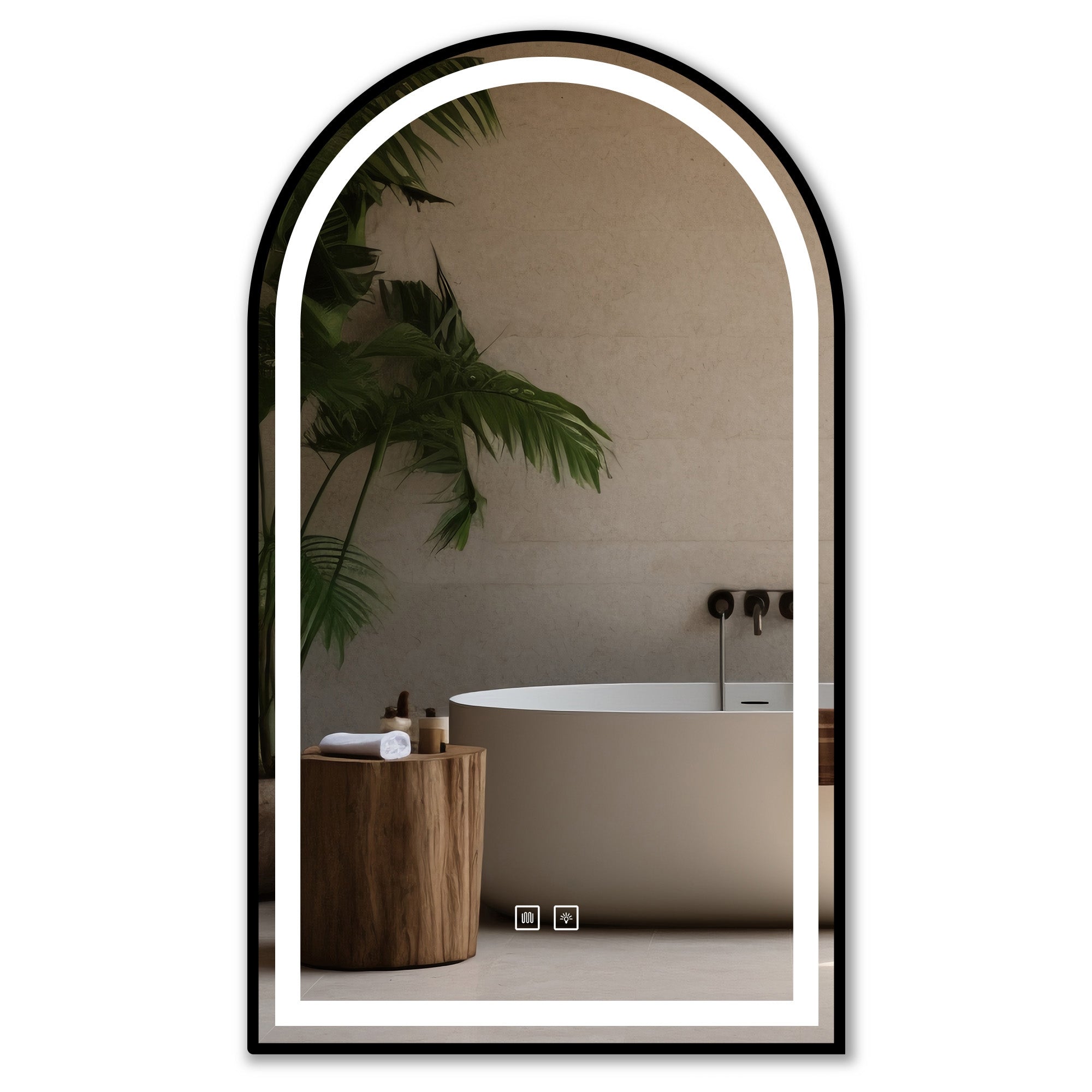 Zrcadlo LED 60x100cm DASH BLACK  1