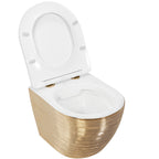 Závěsná WC mísa Carlo Flat - broušené zlato  6
