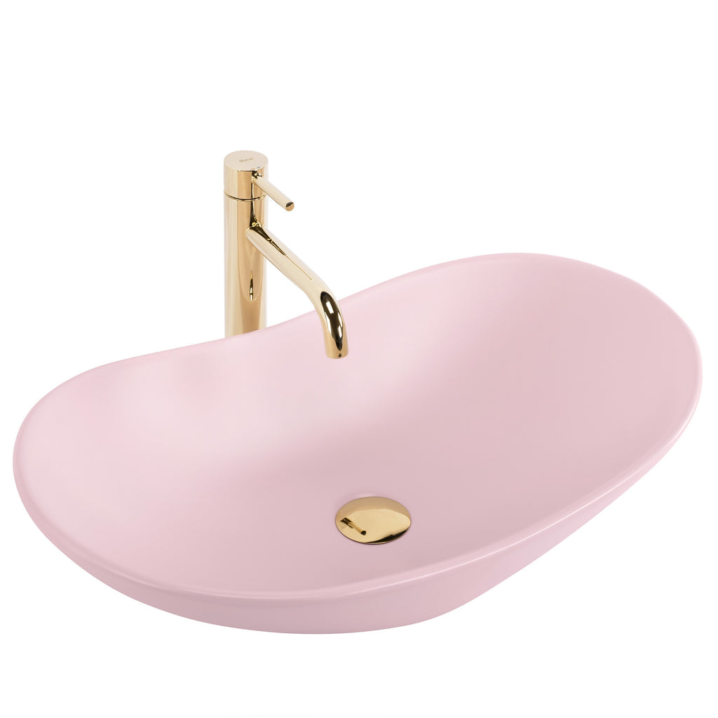 Umyvadlo na desku REA ROYAL Powder Pink Matt  4